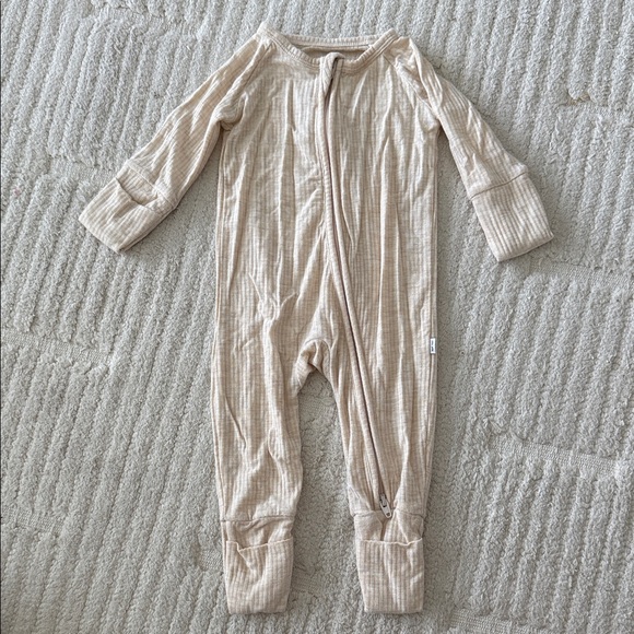Little Sleepies Cream Kids Footed Onesie - Picture 1 of 3